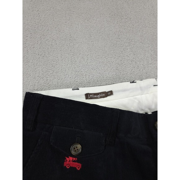 J McLaughlin Corduroy Pants Mens 32x28 Christmas Tree Truck - Picture 6 of 8